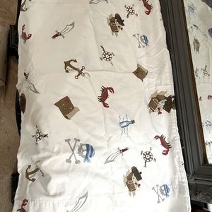 Vintage  kids full size pirate sheet set